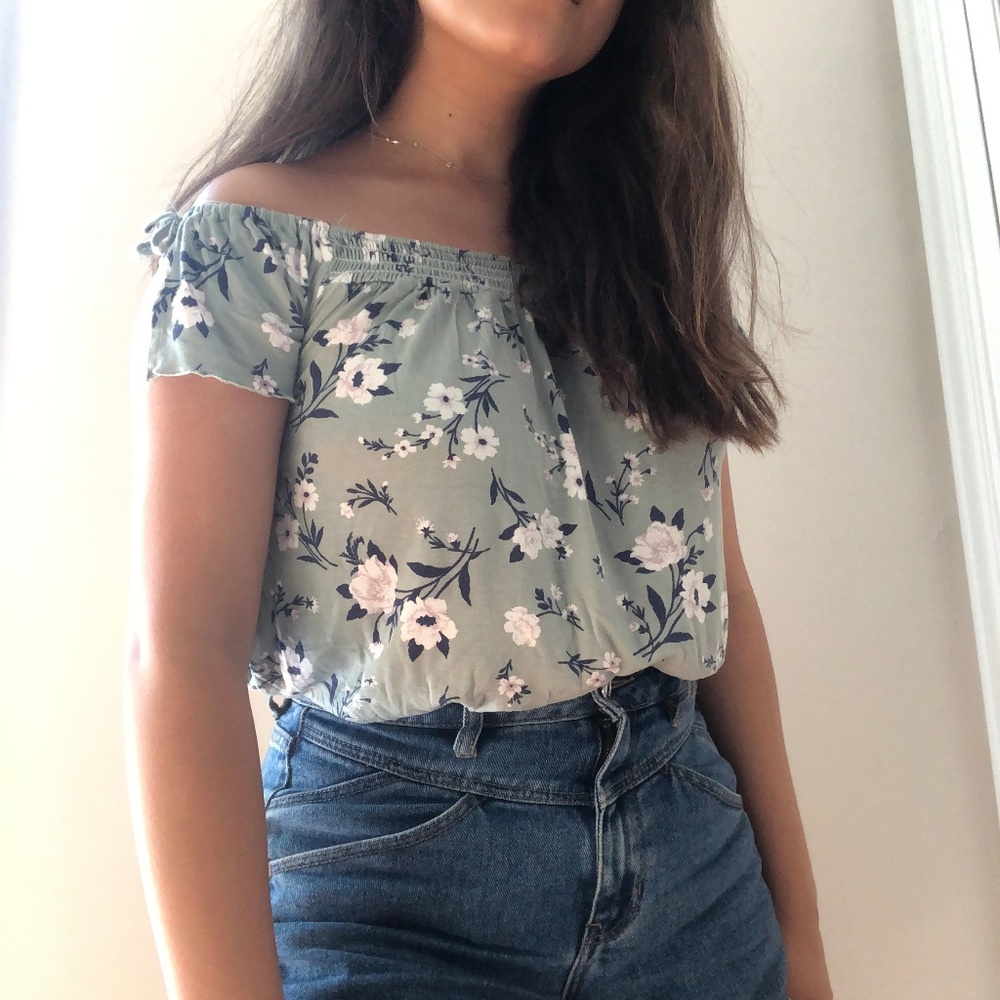 Floral Off the Shoulder Soft & Sexy Blouse